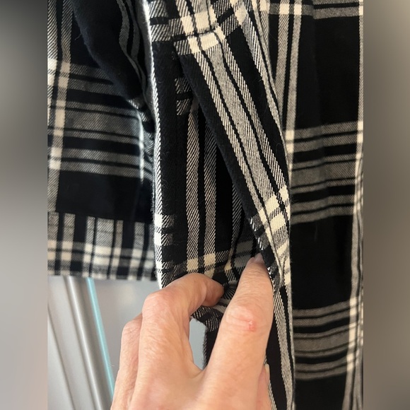 MADEWELL Plaid Flannel Shirt Dress Size Medium - Picture 3 of 4